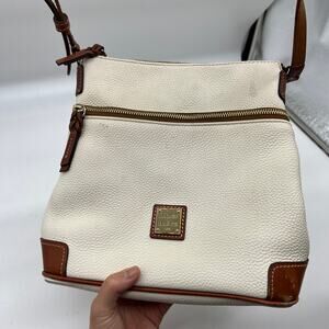 Dooney & Bourke Pebble Leather Crossbody Purse White